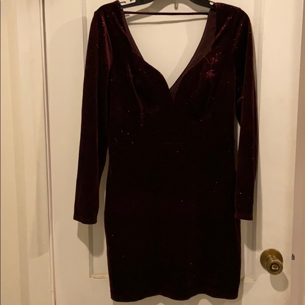 Sparkly burgundy dress